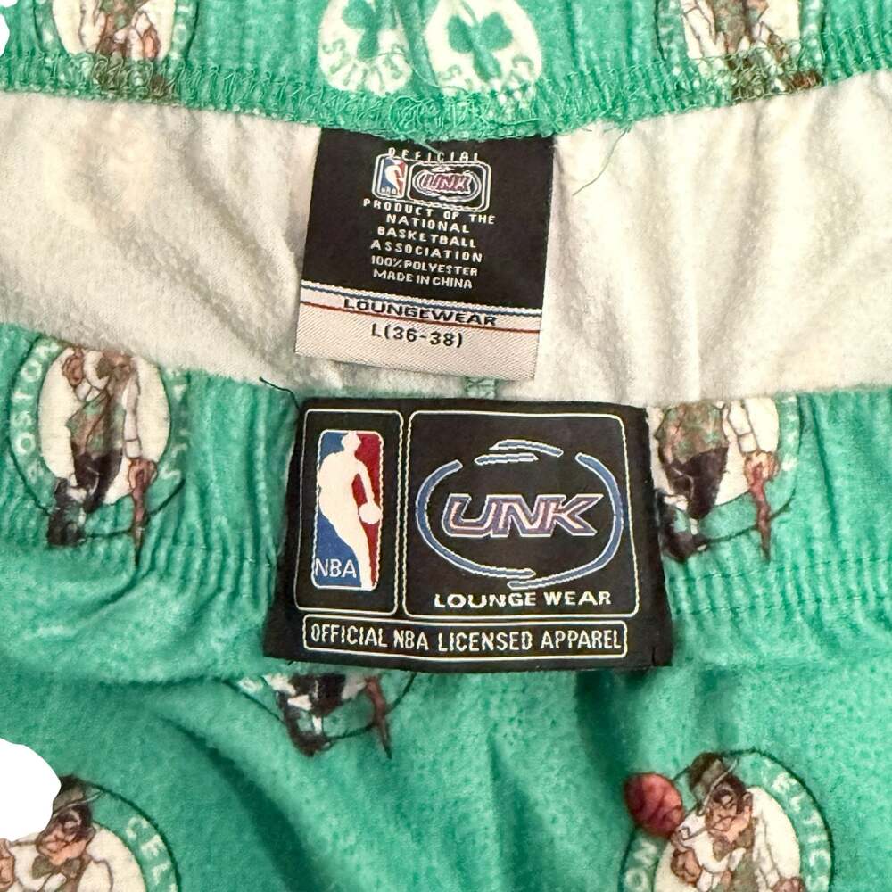 UNK NBA Boston Celtics Allover Print Fleece Lounge Pajama Pants - Picture 2 of 4